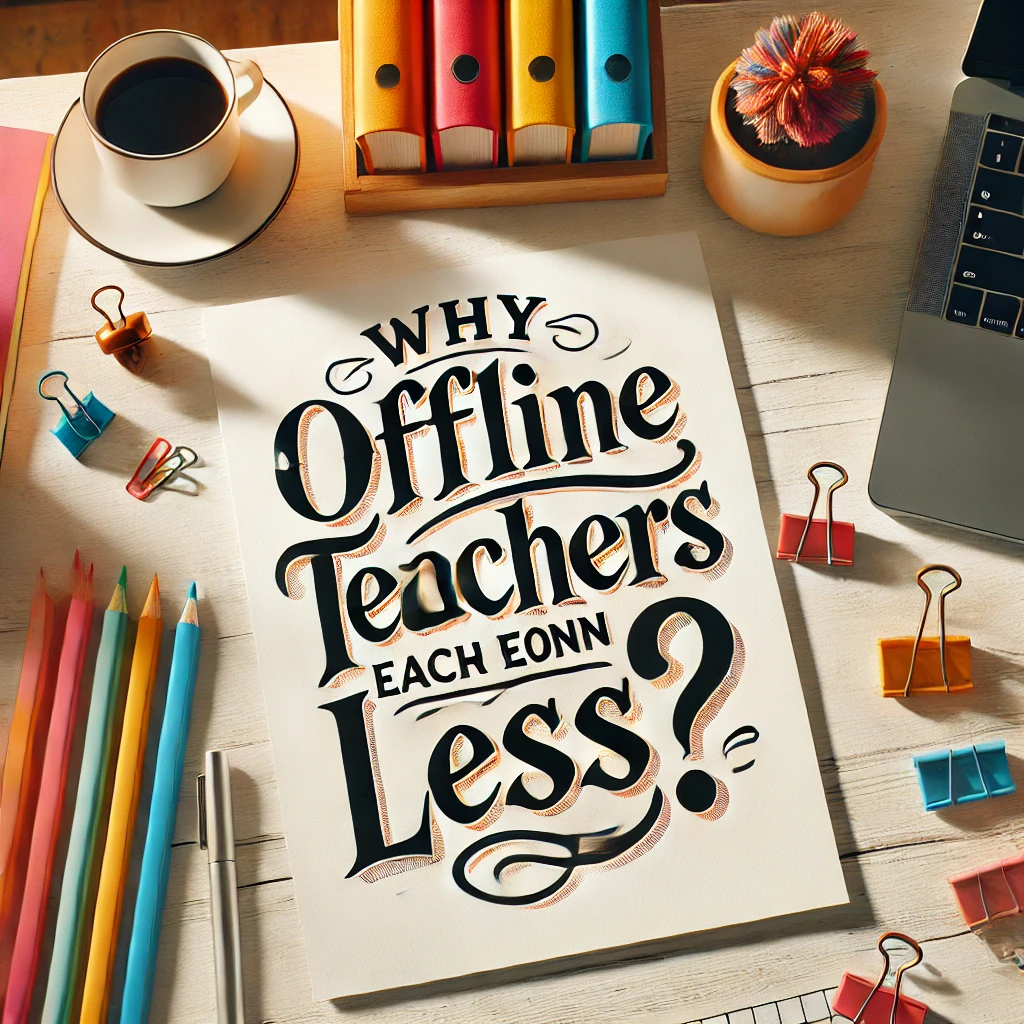 why offline teachers earns less amount of money