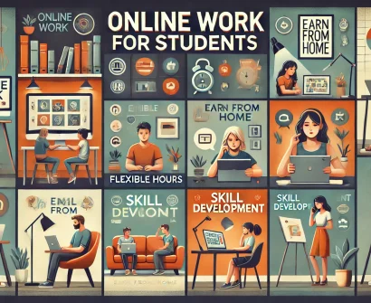 Student doing online work for students, building skills and experience remotely.